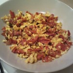 Revuelto de ajos tiernos con jamón