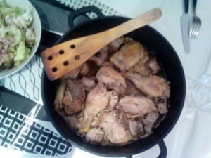 hacer pollo con ajos