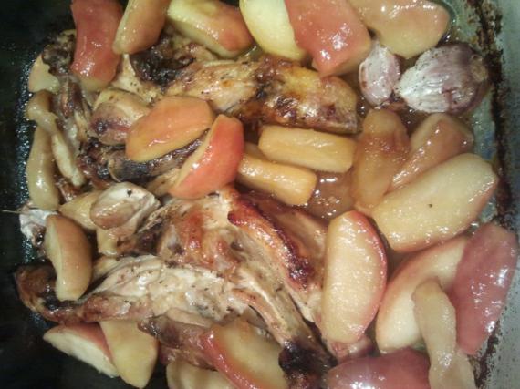 receta de pollo con manzanas
