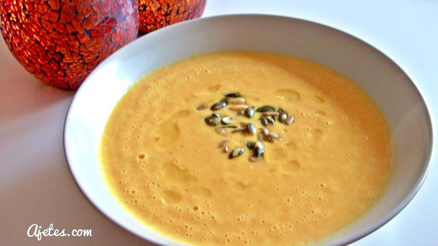 Receta de crema de calabaza con sus pipas