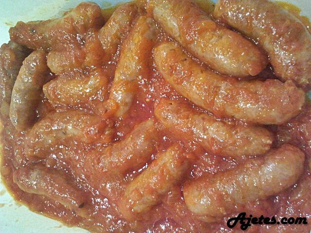 salchichas en salsa