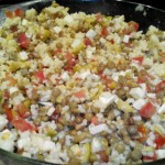 ensalada de cuscús con lentejas