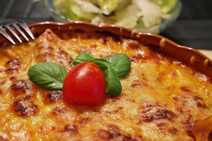Lasaña de verduras con queso Raclette